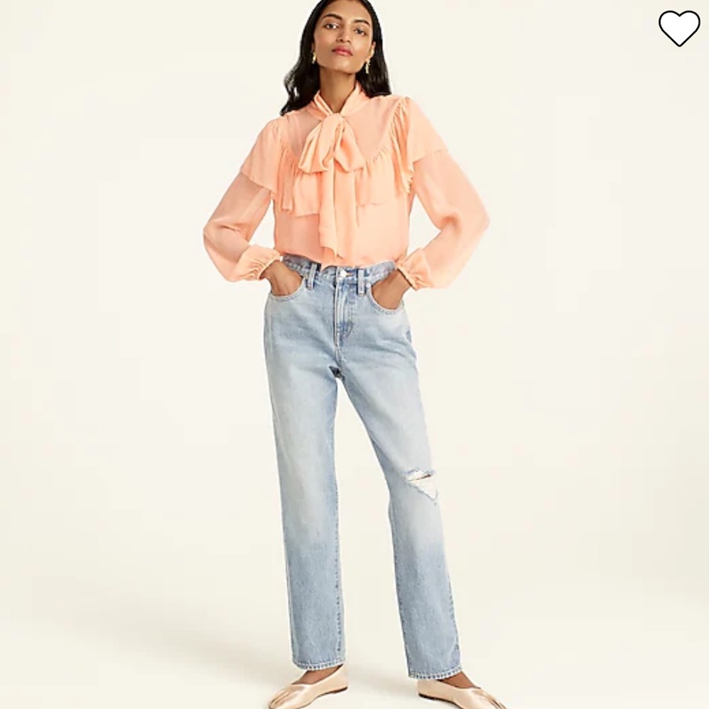 *NWT* jcrew slouchy boyfriend Jean in basin wash size 28T